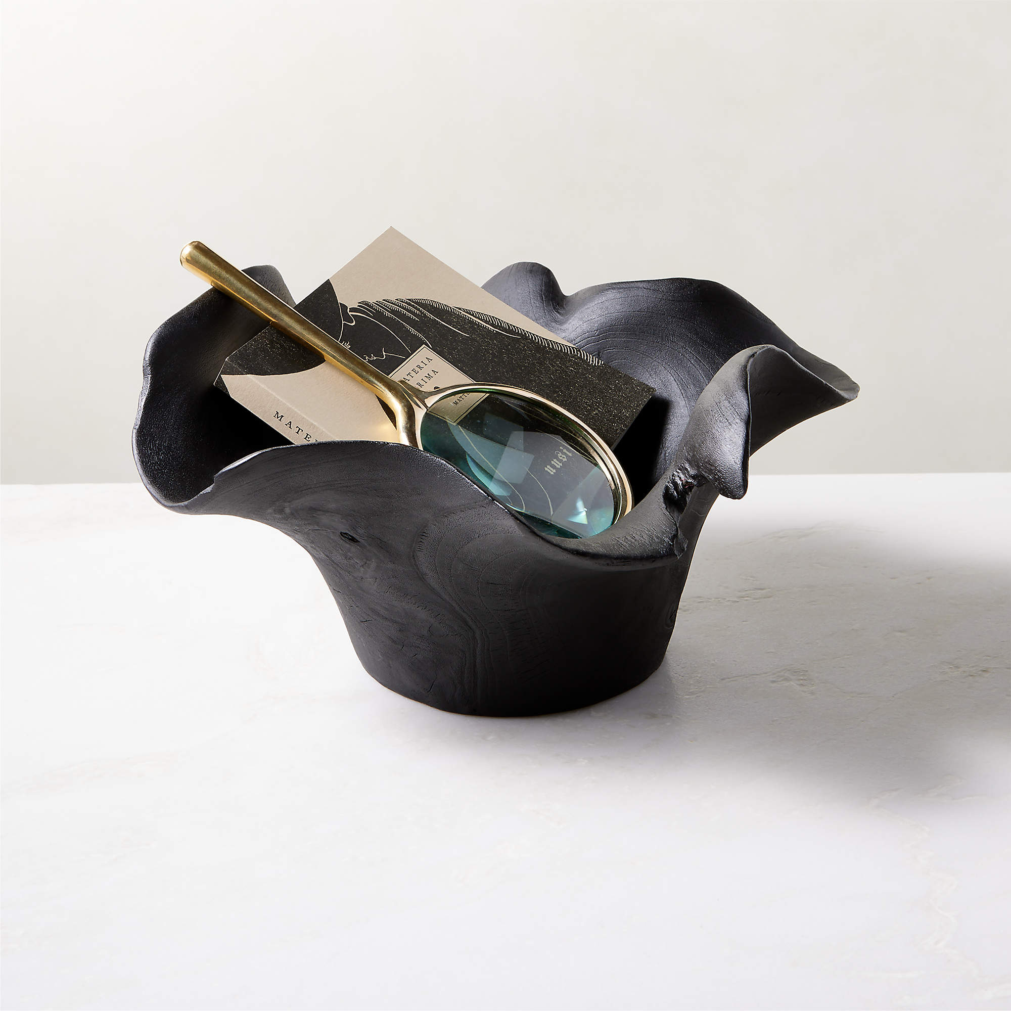 Flounce Black Teak Decorative Bowl thumbnail 2