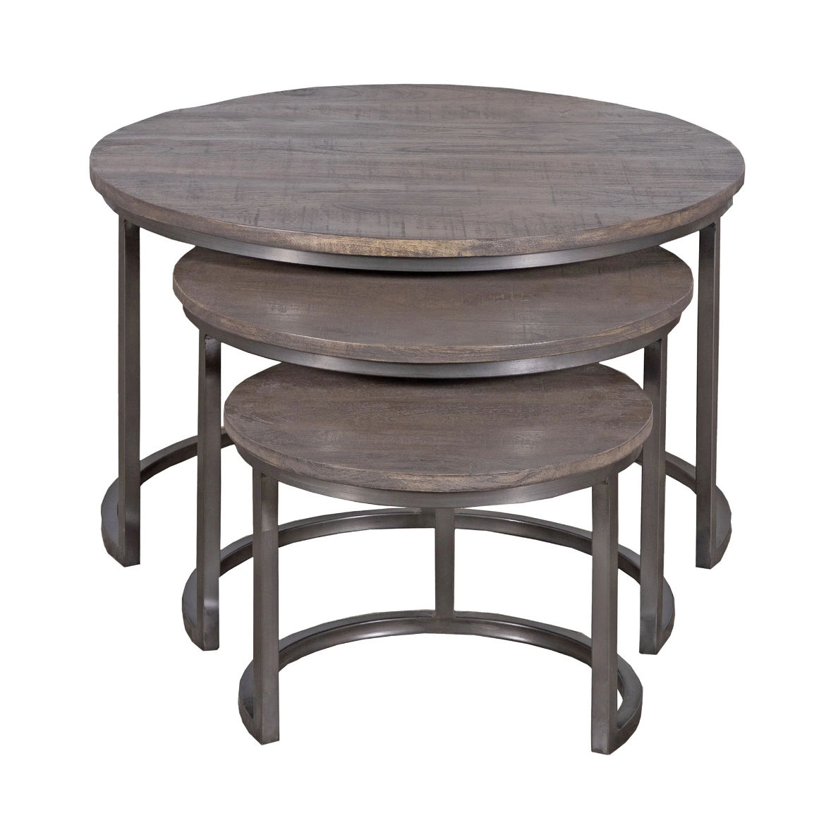 Rafferty Solid Wood Frame Nesting Tables Large thumbnail 2