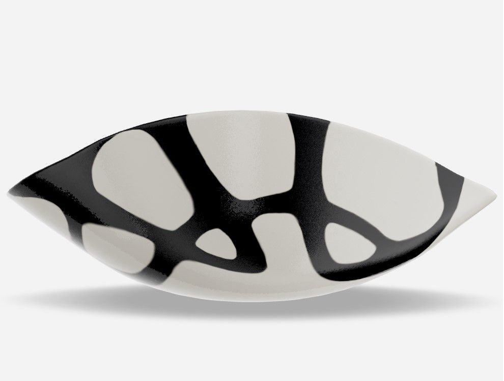 ZETA MURANO WHITE GLASS BOWL thumbnail 3