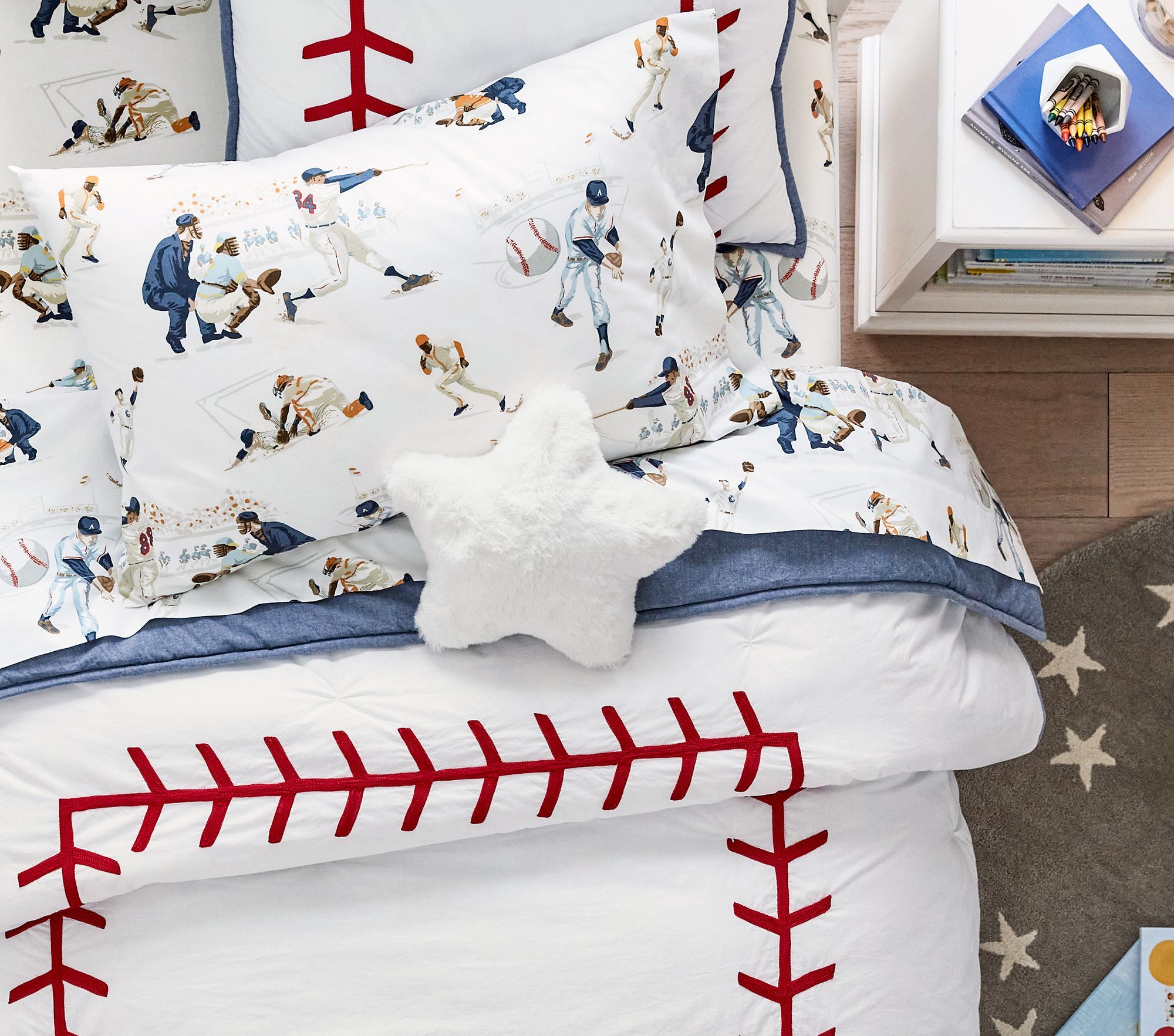 Vintage Baseball Organic Sheet Set & Pillowcases thumbnail 3