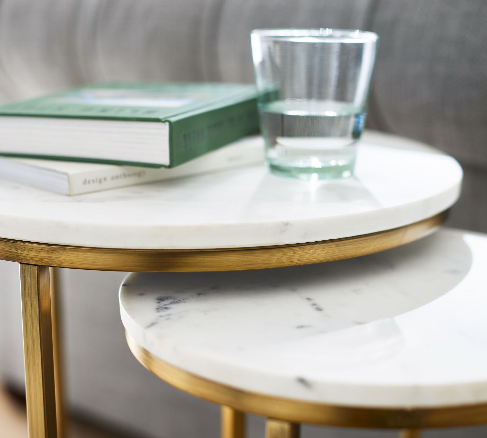 Delaney Round Marble Nesting End Table (18" ) thumbnail 5