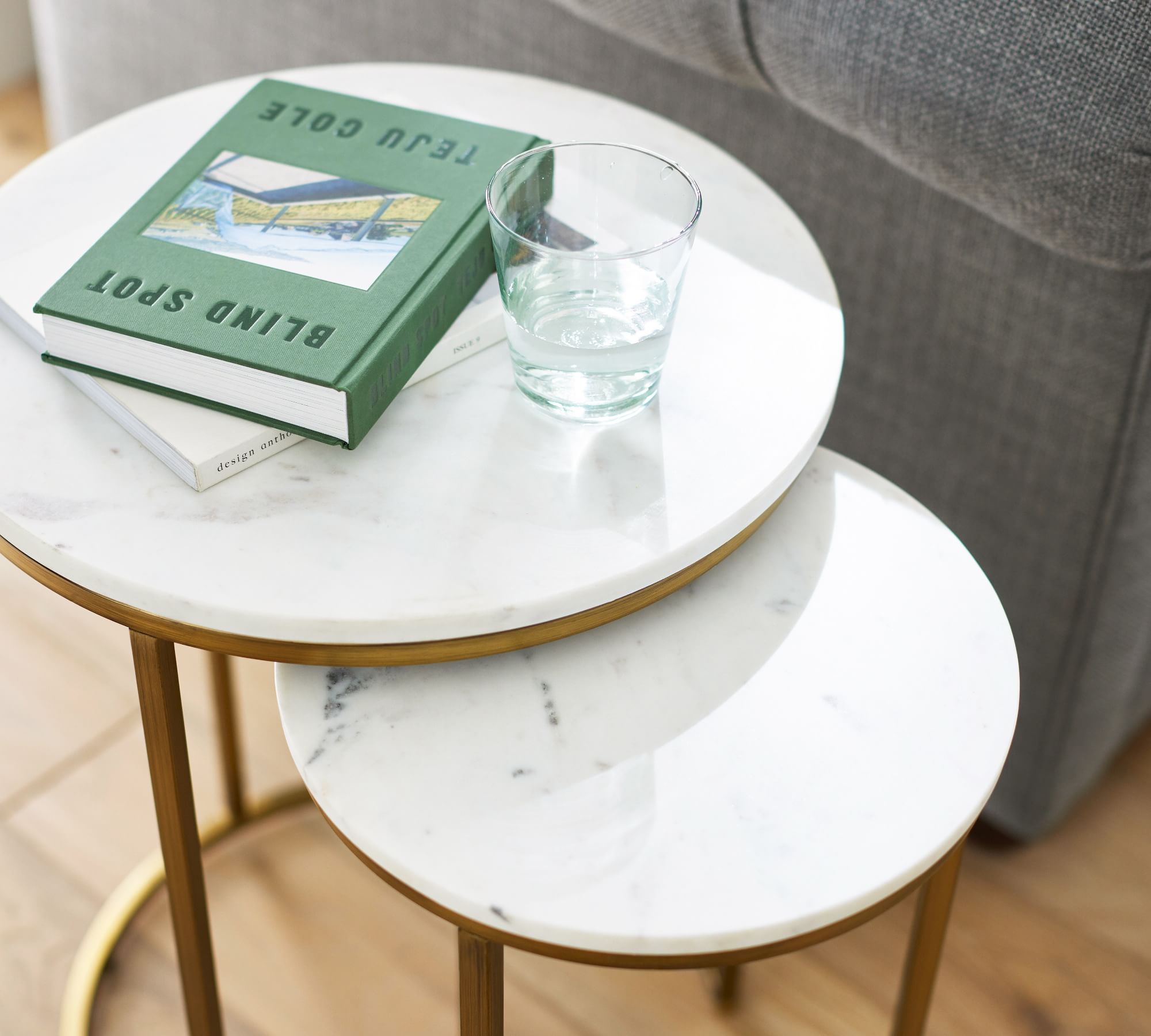 Delaney Round Marble Nesting End Table (18" ) thumbnail 8