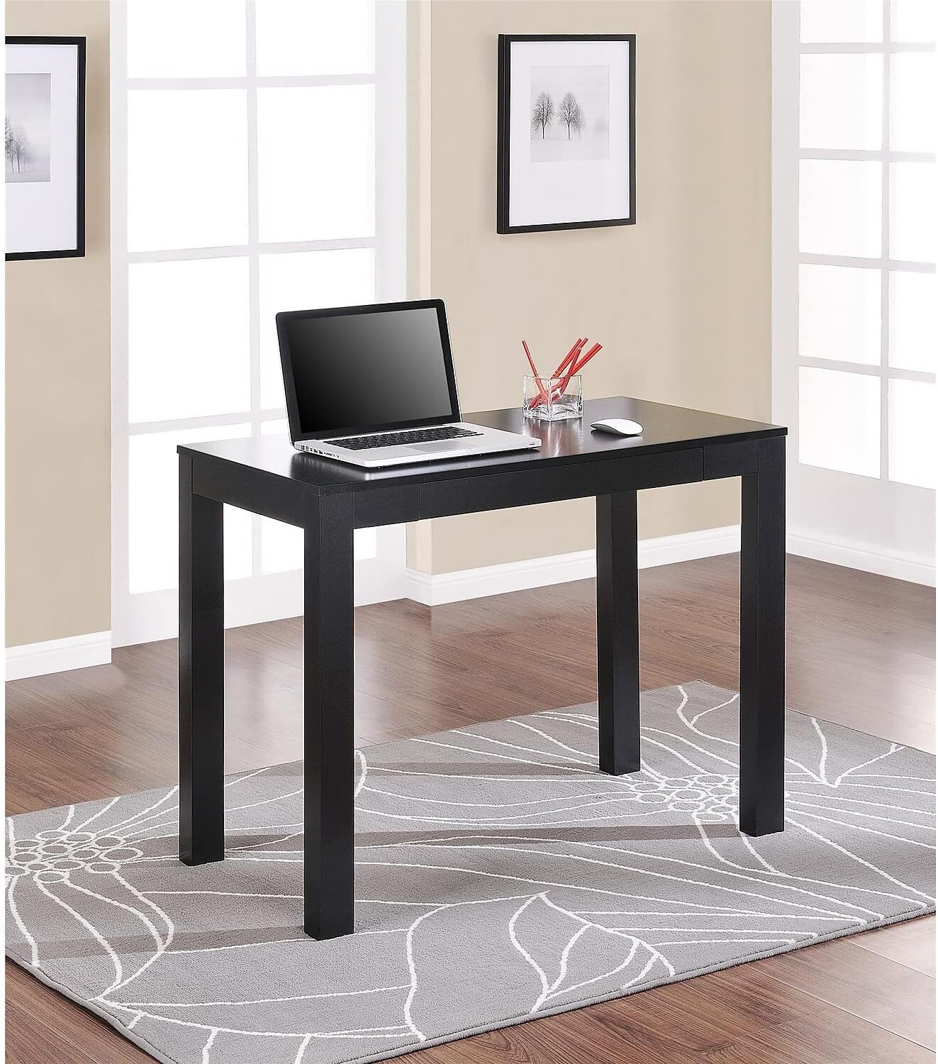 Ameriwood Home Parsons Computer Desk with Drawer thumbnail 2