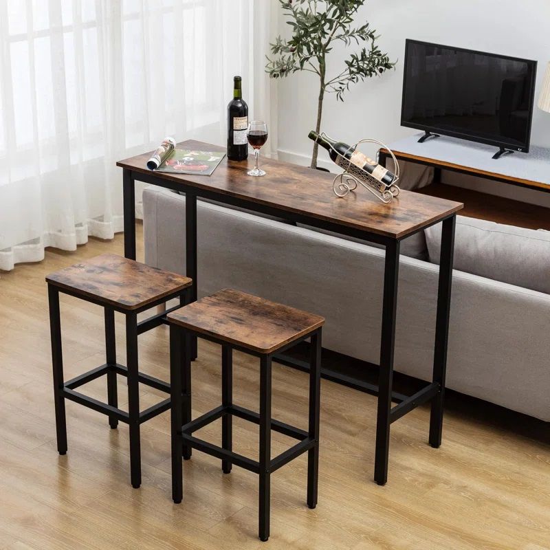 Damara High Bar Table Industrial Dining Table thumbnail 2
