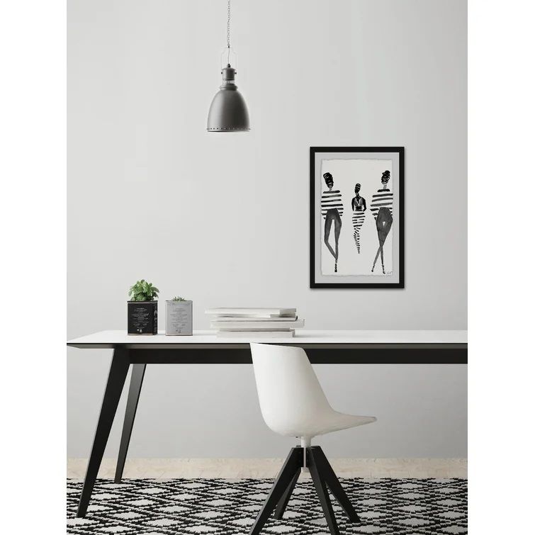 Allesandro Black Stripes Framed thumbnail 2