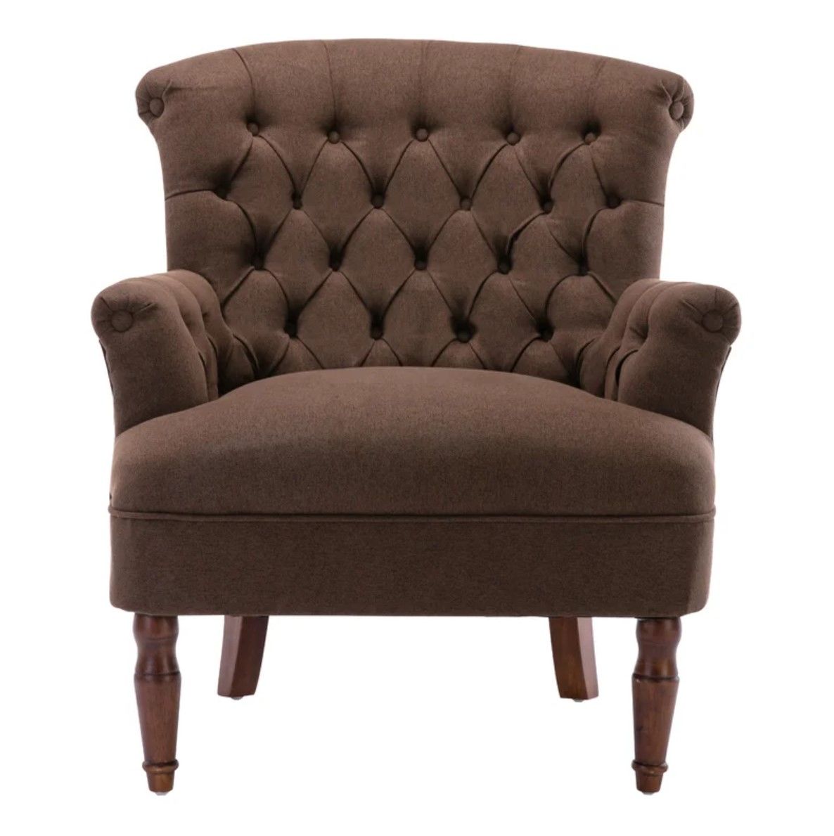 Upholstered Armchair Brown thumbnail 5
