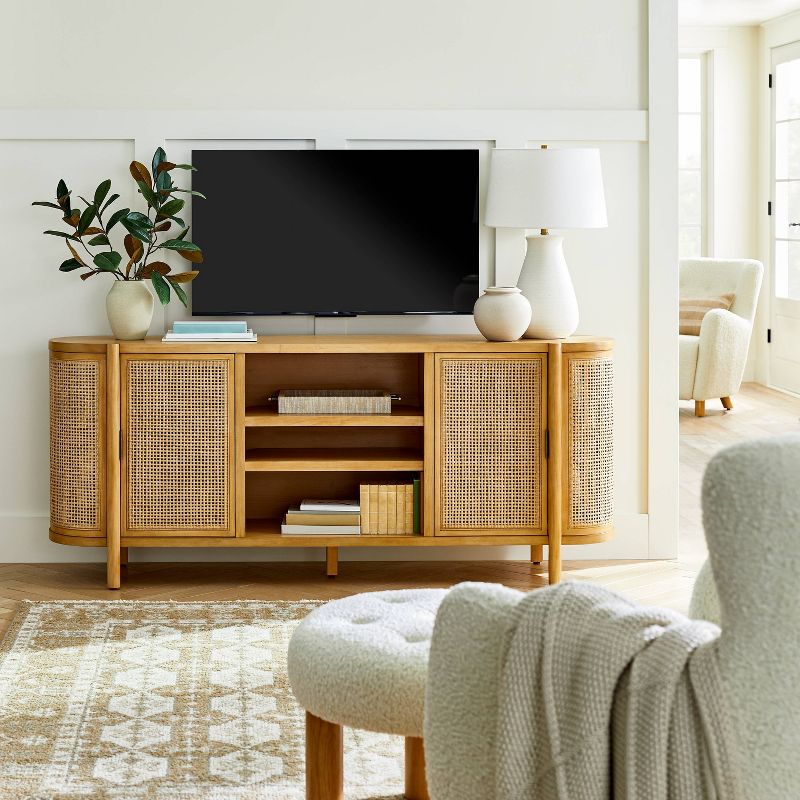 Portola Hills Caned Door TV Stand thumbnail 2