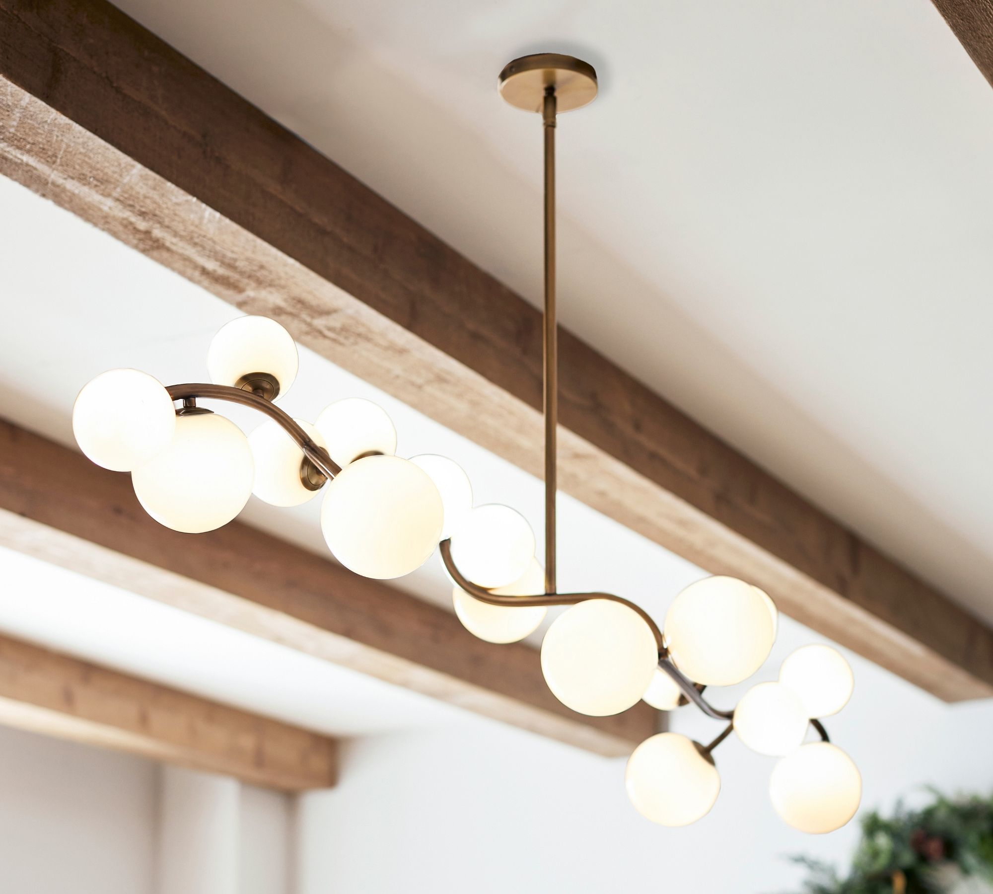 Quinn Milk Glass Chandelier thumbnail 2