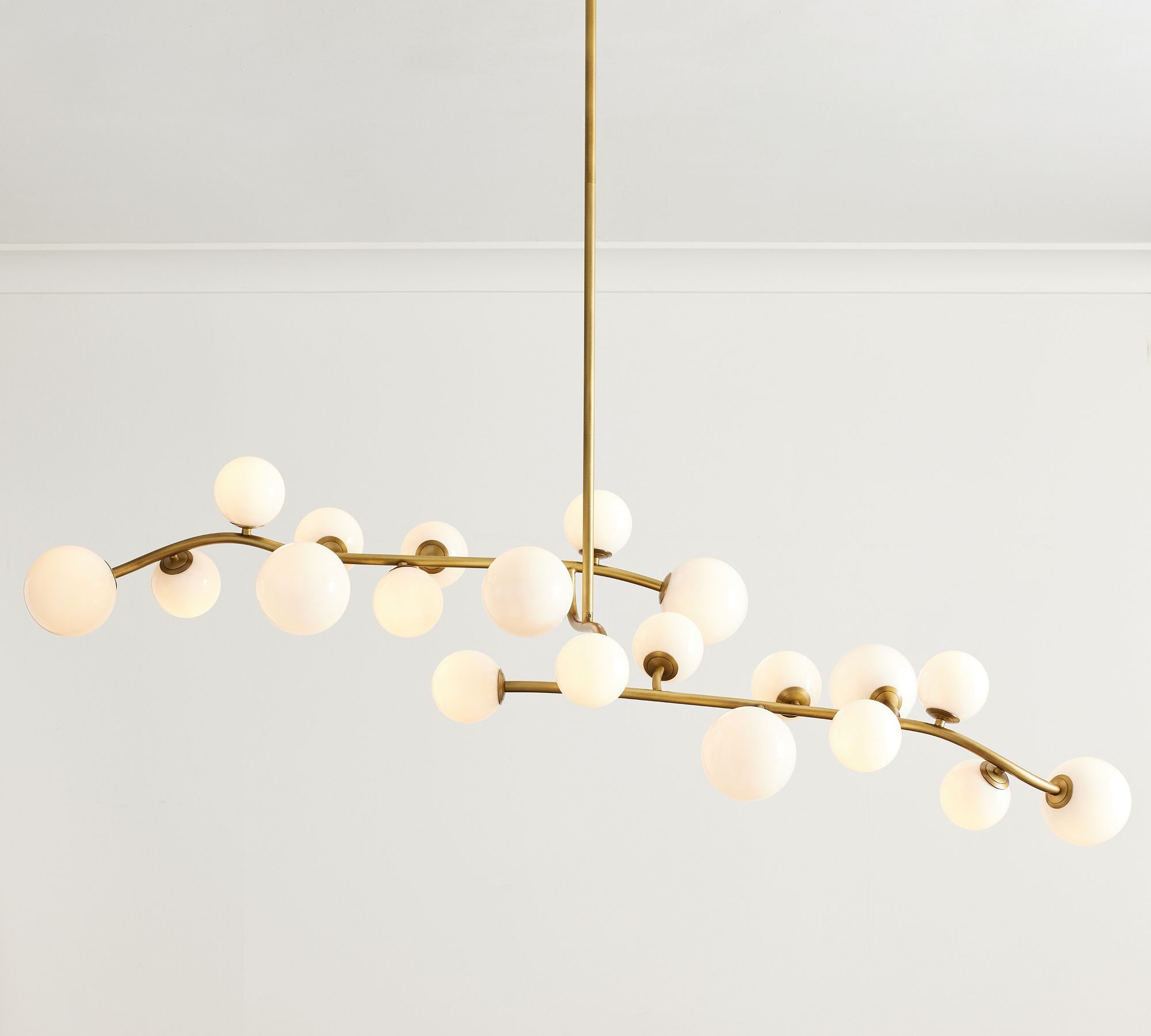 Quinn Milk Glass Chandelier thumbnail 3