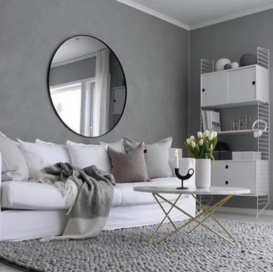Round Metal Wall Mirror_Black thumbnail 3