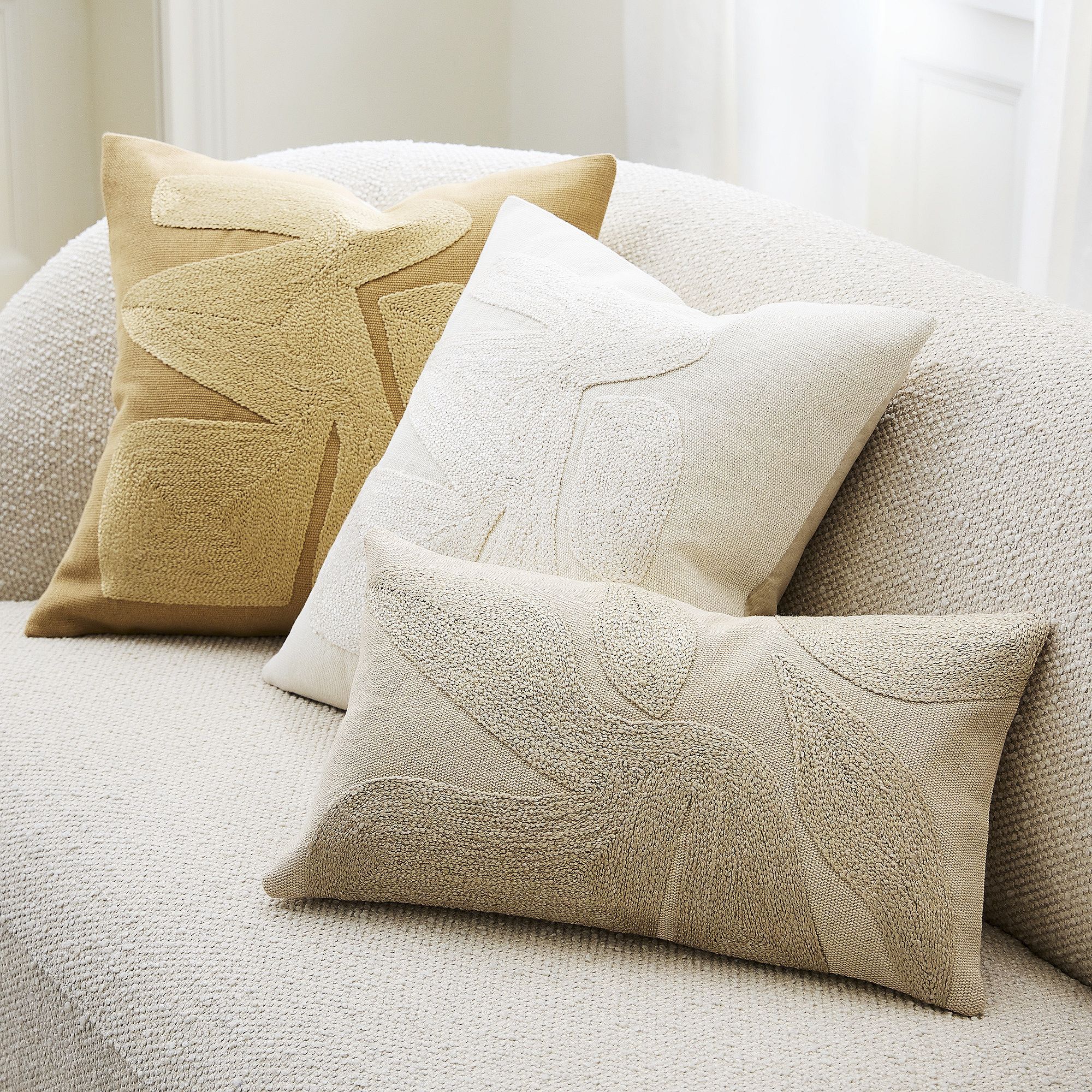 Embroidered Modern Abstract Pillow Cover 20x20 thumbnail 2