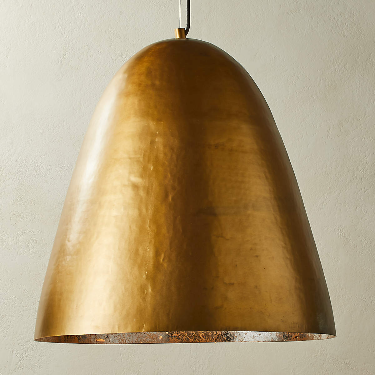 HAMMERED BRASS DOME PENDANT LIGHT thumbnail 2
