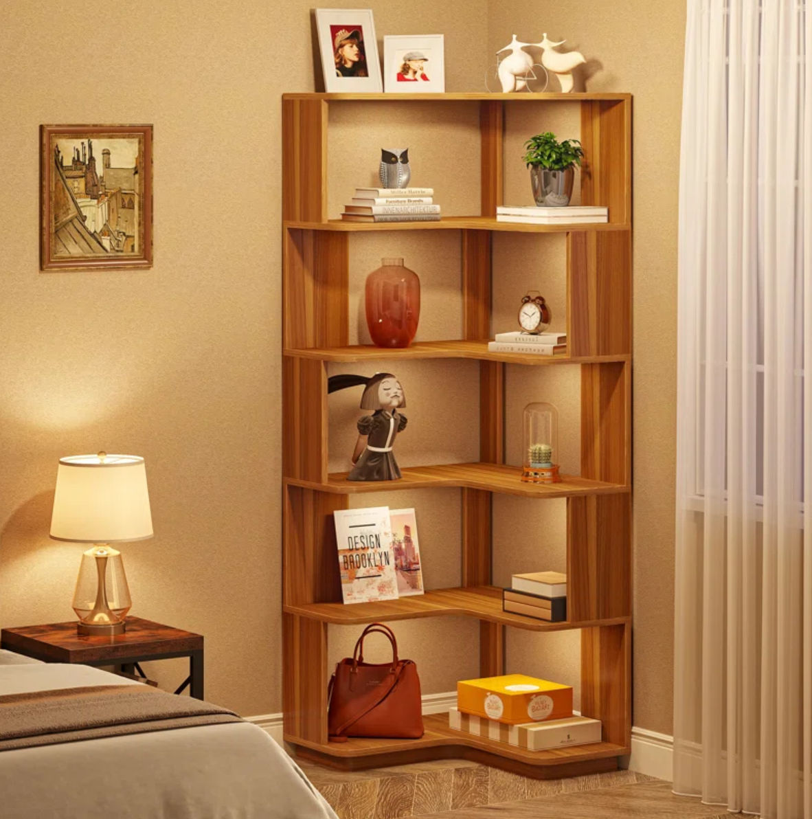 Nyajiah Corner Bookcase thumbnail 2