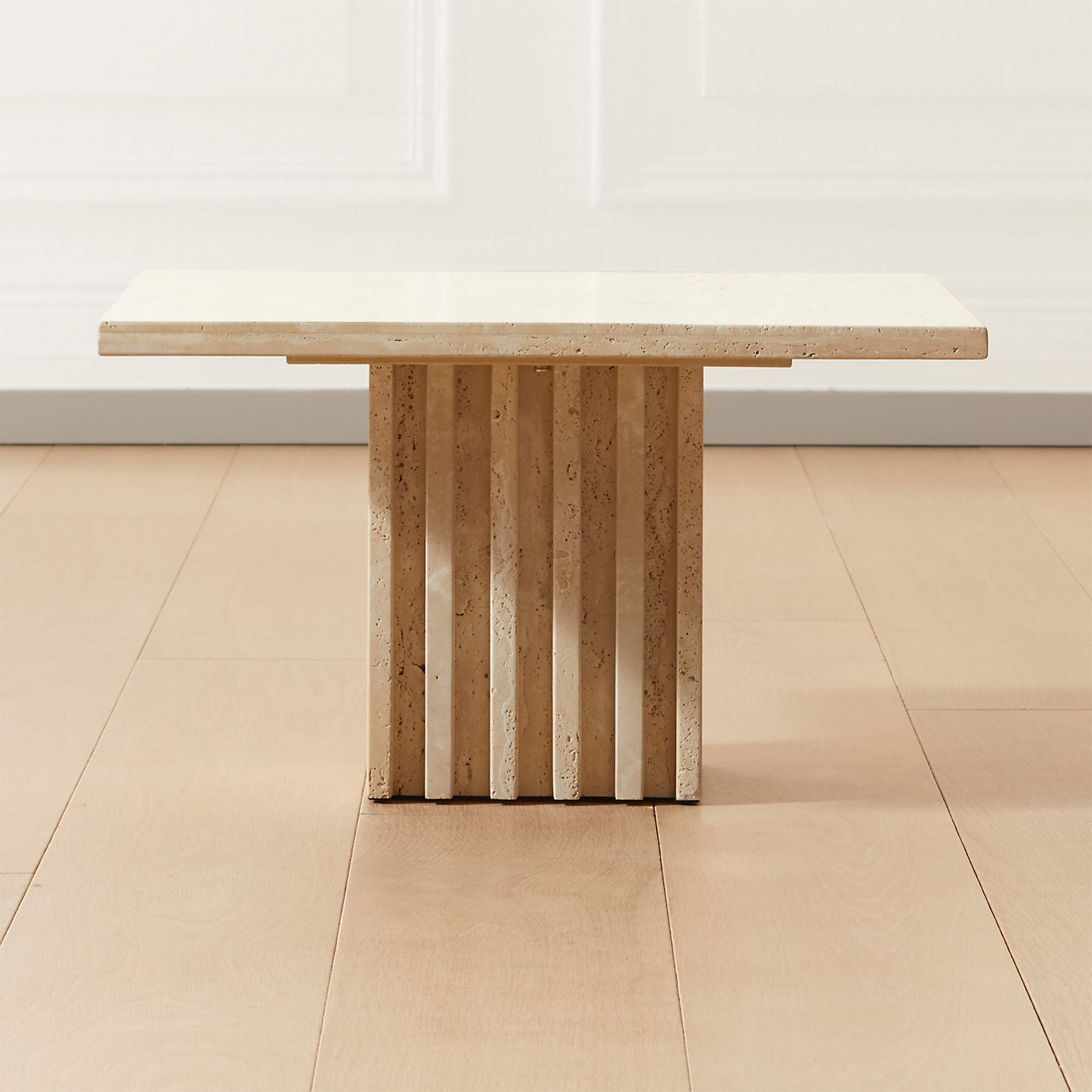 Carve Travertine Small Coffee Table thumbnail 2