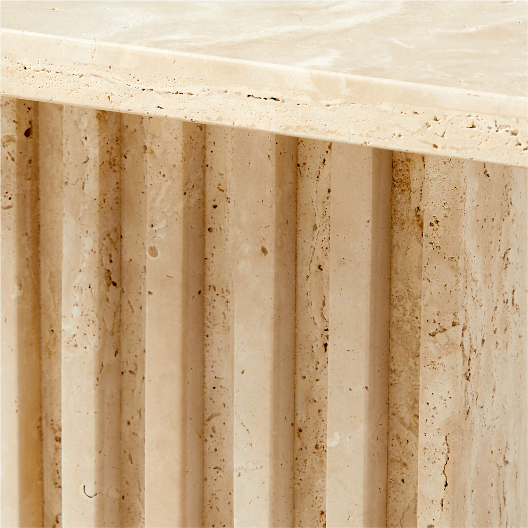 Carve Travertine Large Cocktail Table thumbnail 4