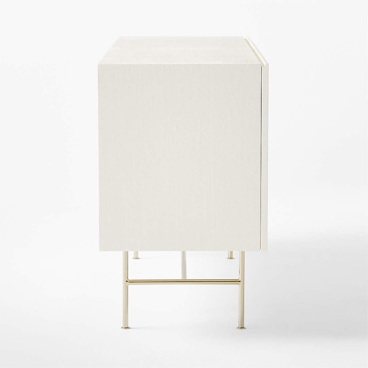 MARFIL IVORY LACQUERED GRASSCLOTH MEDIA CONSOLE thumbnail 2