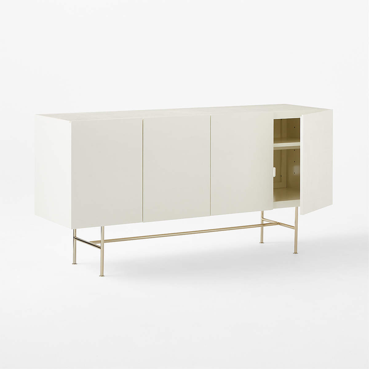MARFIL IVORY LACQUERED GRASSCLOTH MEDIA CONSOLE thumbnail 3