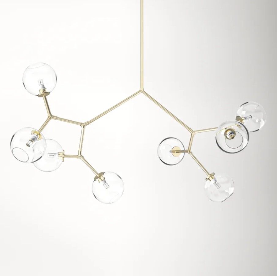 Vera 8 Light Dimmable Modern Linear Chandelier thumbnail 2
