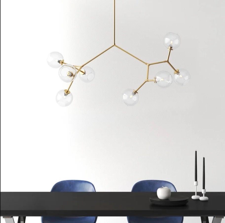 Vera 8 Light Dimmable Modern Linear Chandelier thumbnail 3