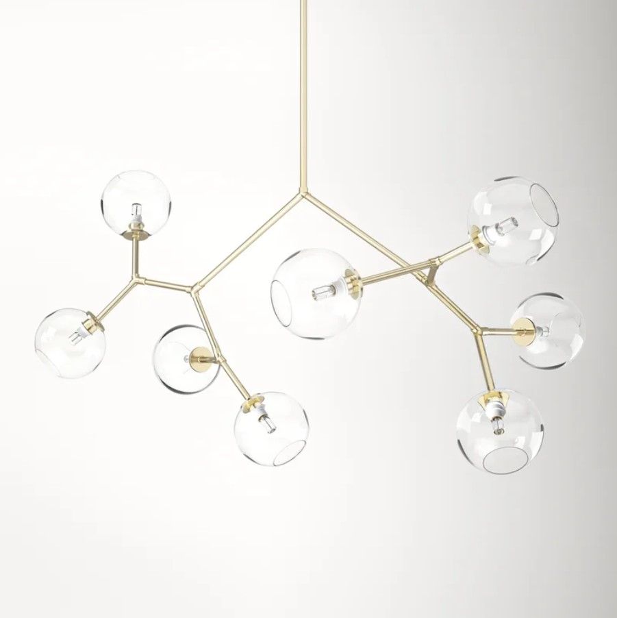 Vera 8 Light Dimmable Modern Linear Chandelier thumbnail 4