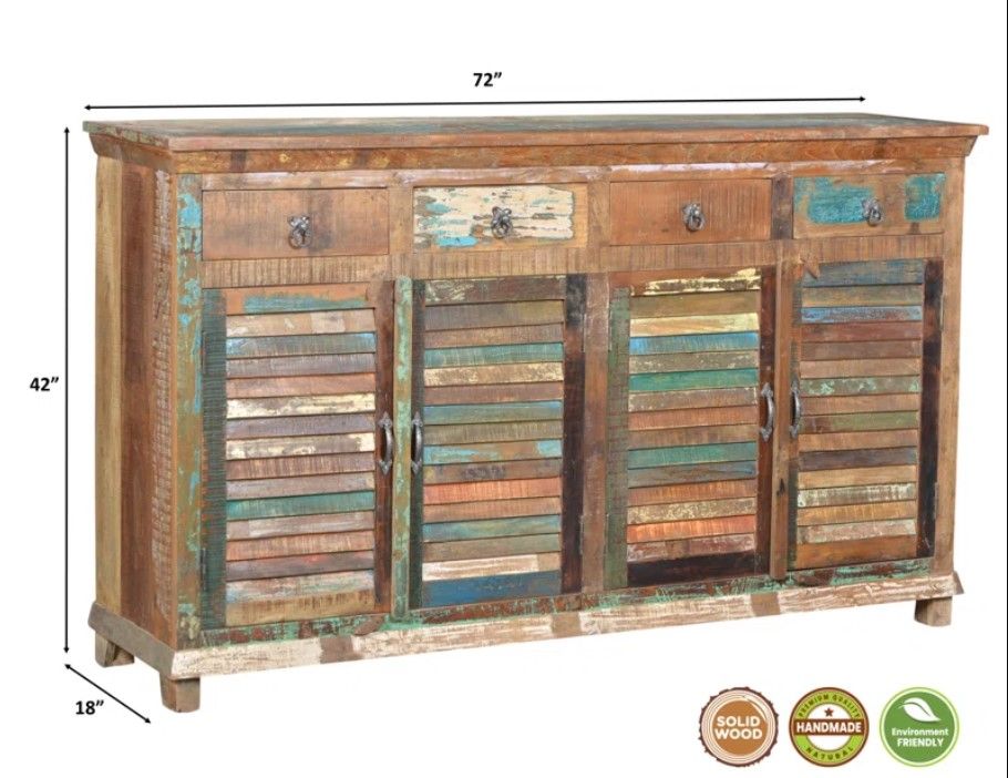 Eggleton 72'' Solid Wood Sideboard thumbnail 5