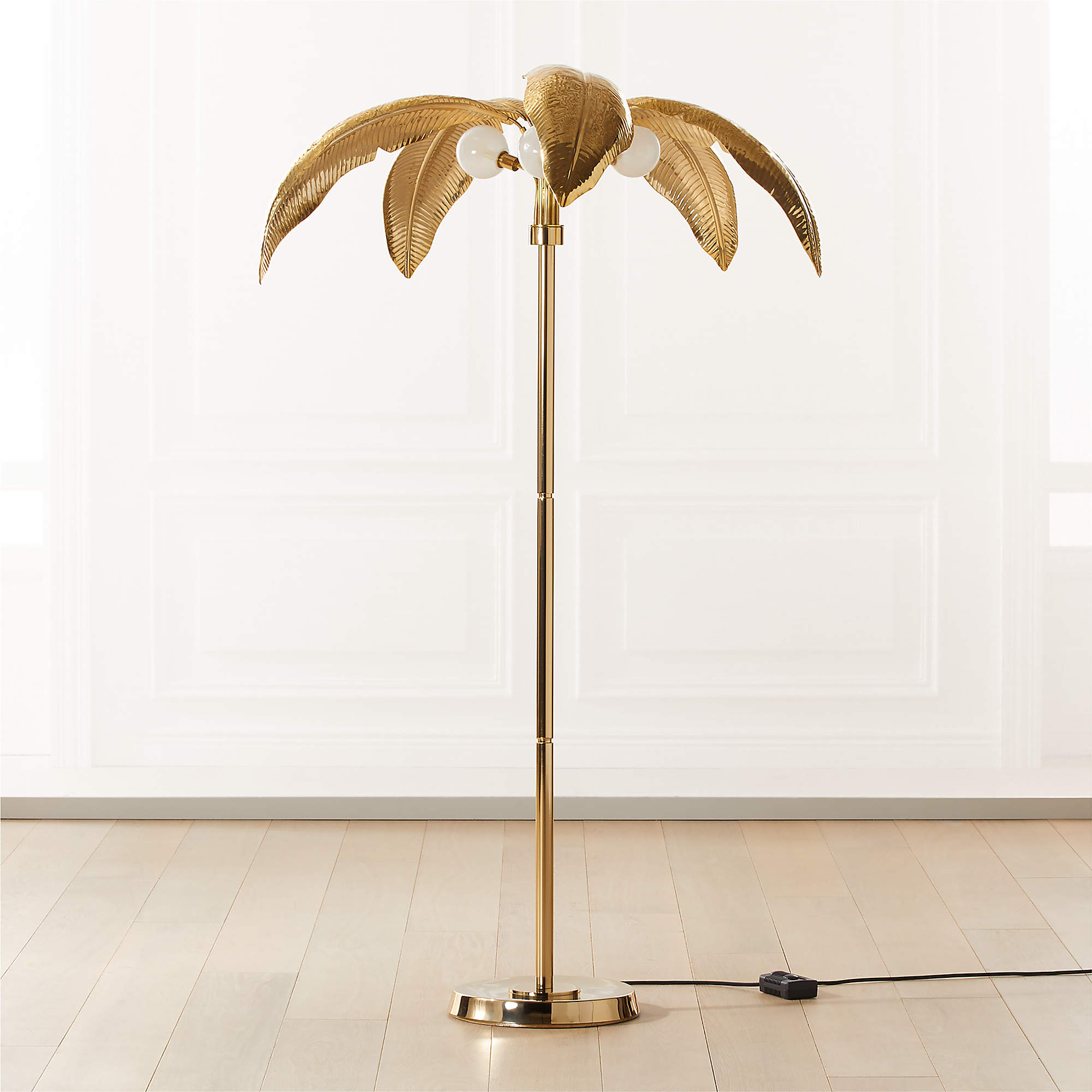 Palm Brass Finish Floor Lamp thumbnail 4