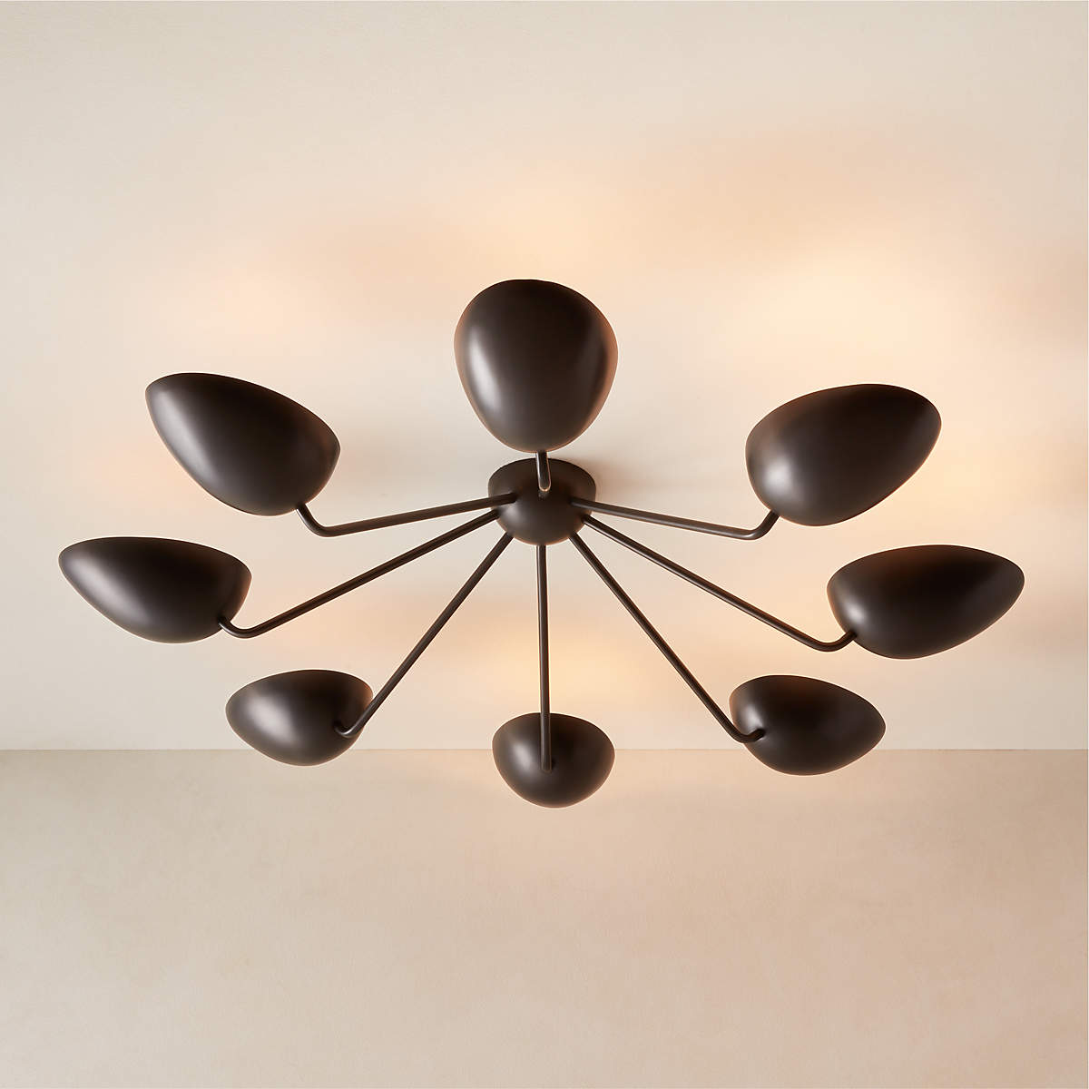 BOCCIA CURVED SHADE FLUSH MOUNT LIGHT thumbnail 2