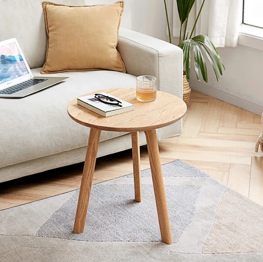 Round Wooden Small End Table thumbnail 4