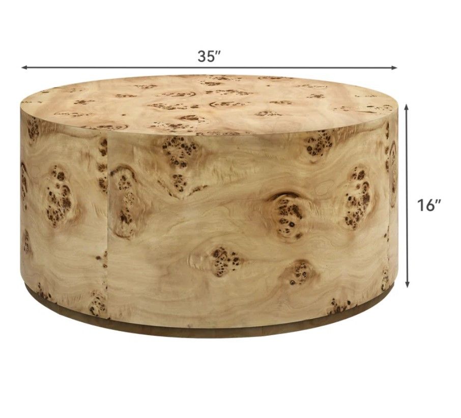 Houssam Burl Wood Coffee Table thumbnail 3