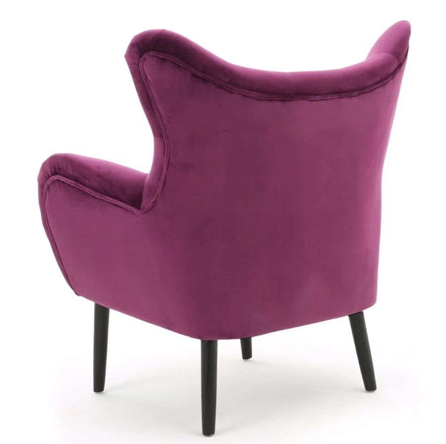 Danney 30'' Wide Tufted Velvet Wingback Chair thumbnail 2