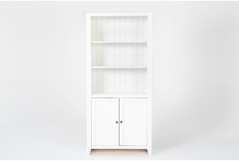 Westlawn 72" White Bookcase With Doors thumbnail 3