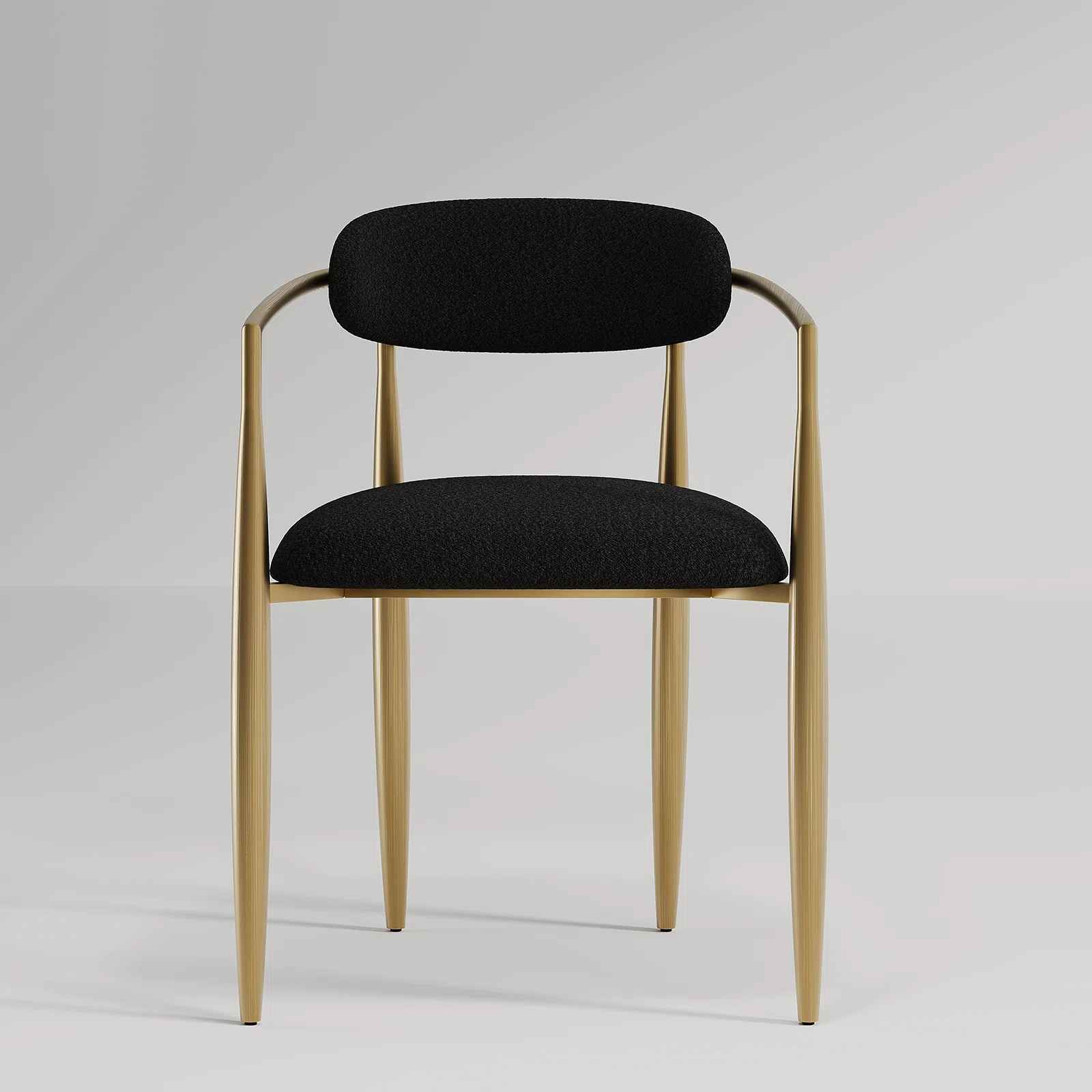 Mesurn Fabric Upholstered Dining Arm Chair-Set of 2 thumbnail 3