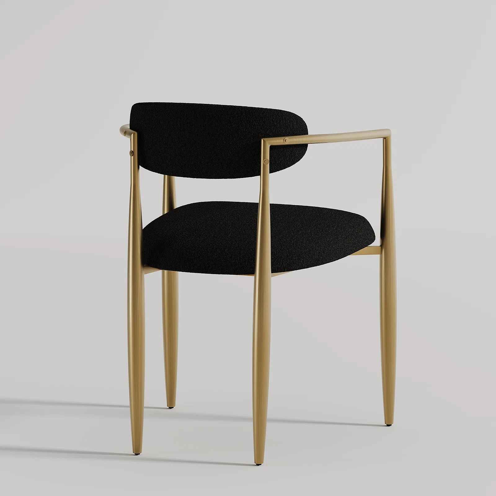 Mesurn Fabric Upholstered Dining Arm Chair-Set of 2 thumbnail 4