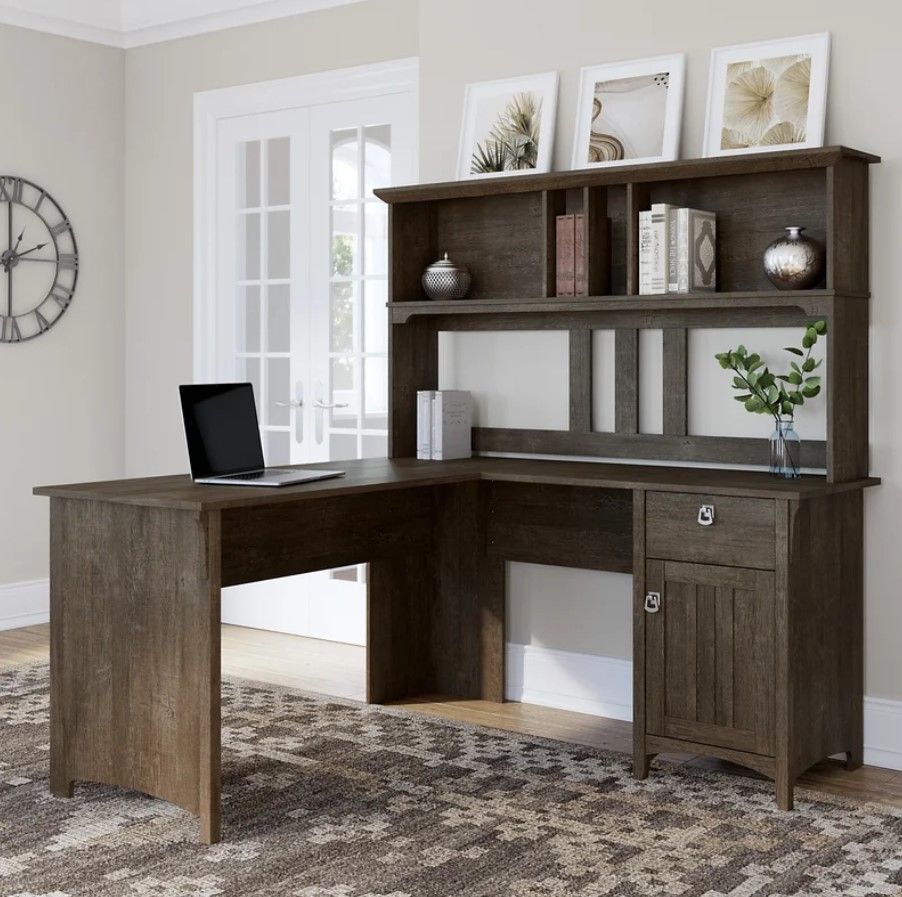 Lark Manor Pernell 60" Desk & Hutch thumbnail 2
