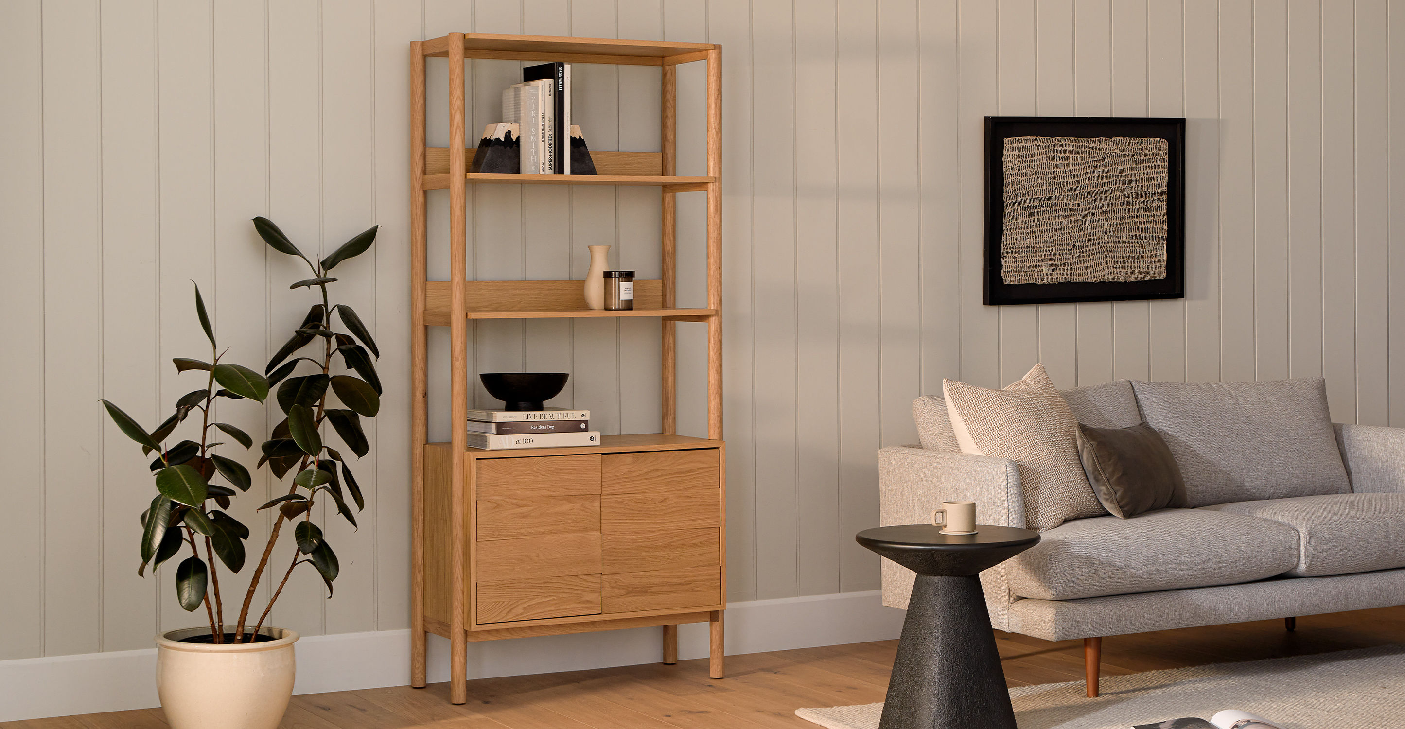 Merto Oak Bookcase thumbnail 2