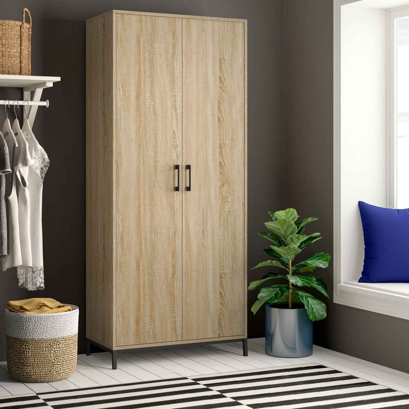 Clower 7 Shelf Storage Cabinet thumbnail 2