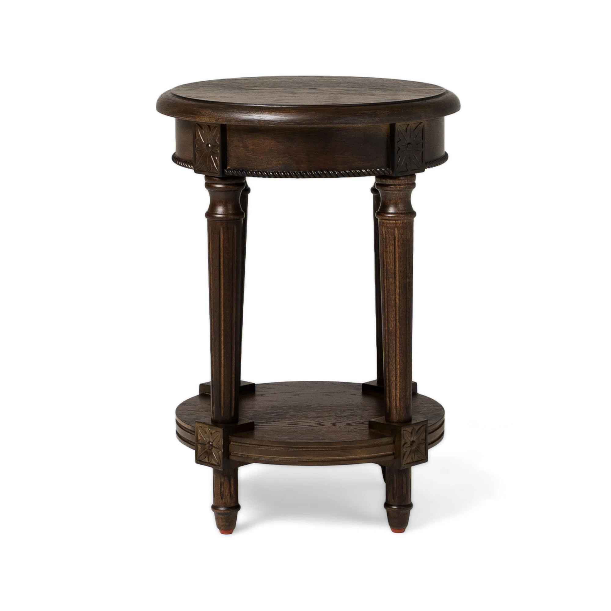 Maven Lane Pullman Traditional Round Wooden Side Table thumbnail 2