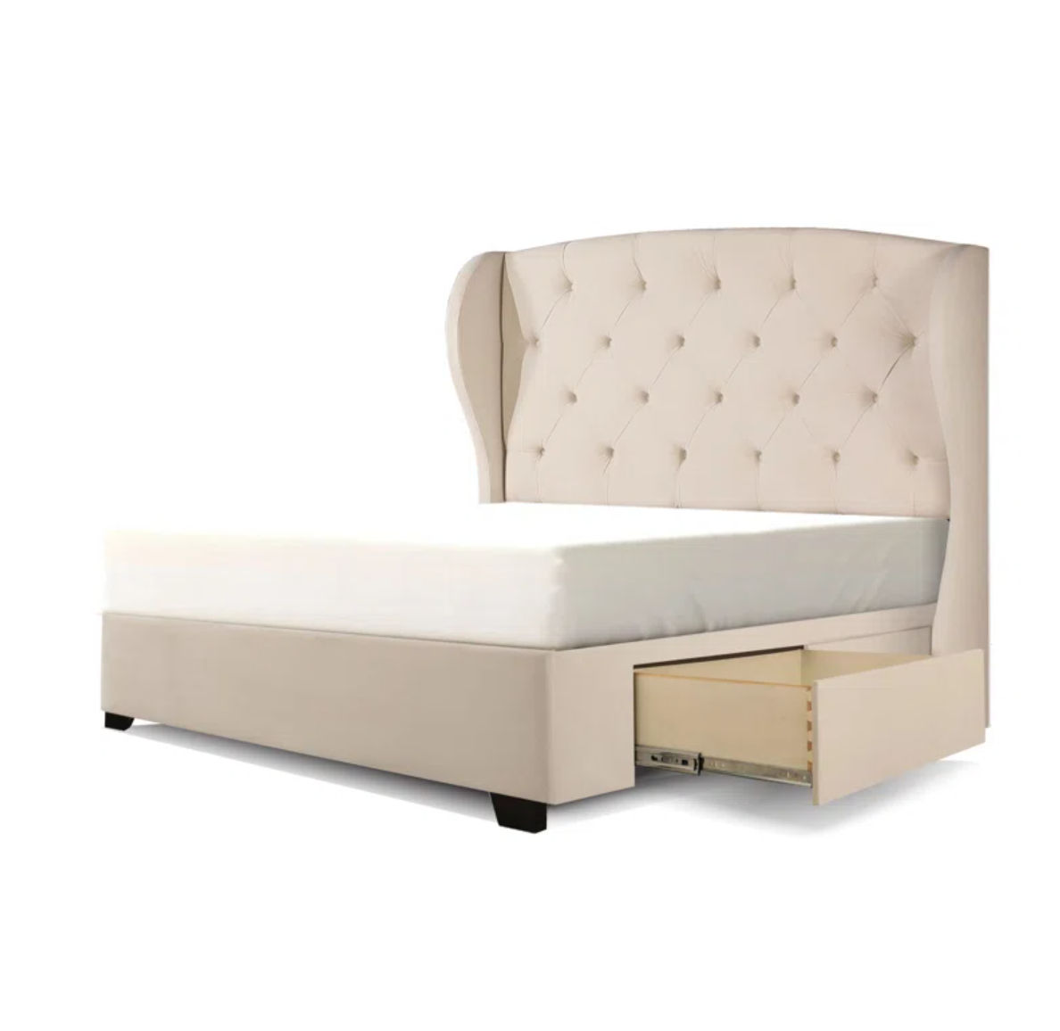 Tyne Upholstered Wingback Storage Bed Queen thumbnail 2