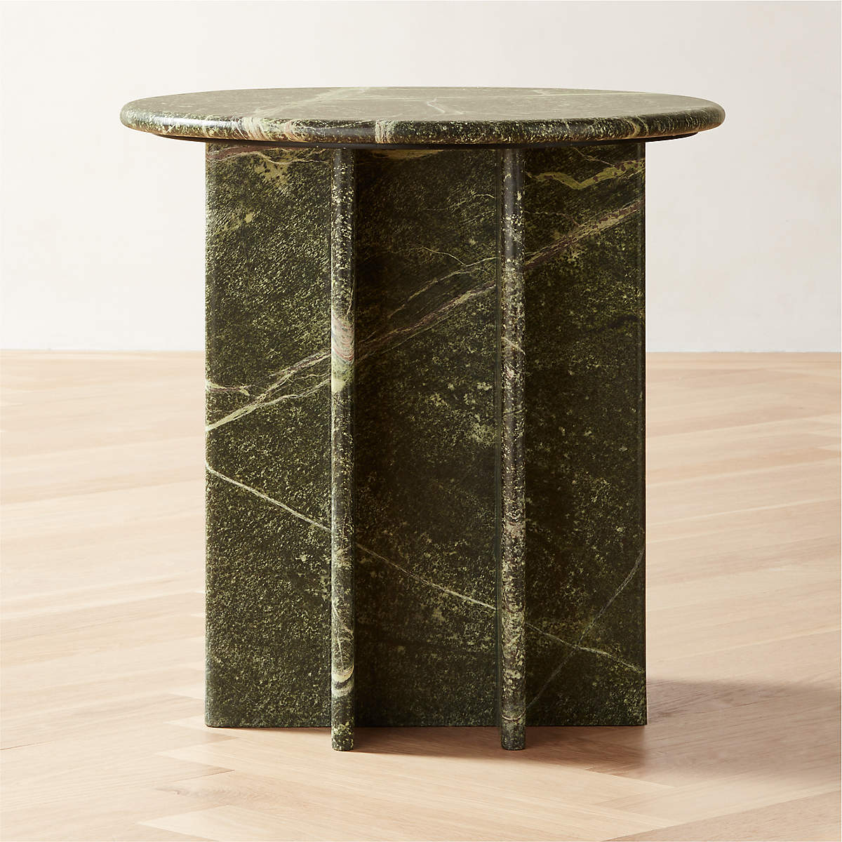 PASAR ROUND GREEN MARBLE SIDE TABLE thumbnail 2