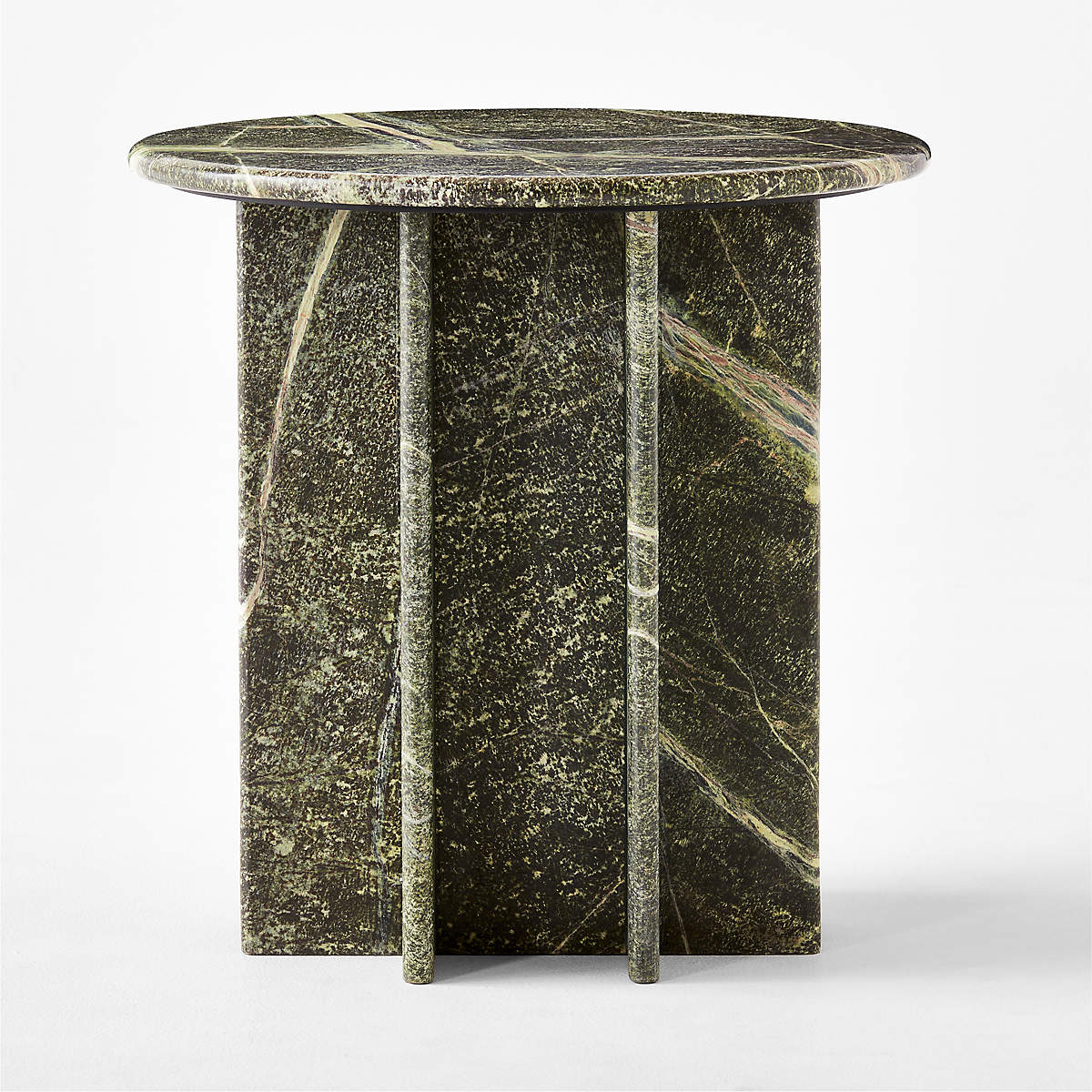 PASAR ROUND GREEN MARBLE SIDE TABLE thumbnail 4
