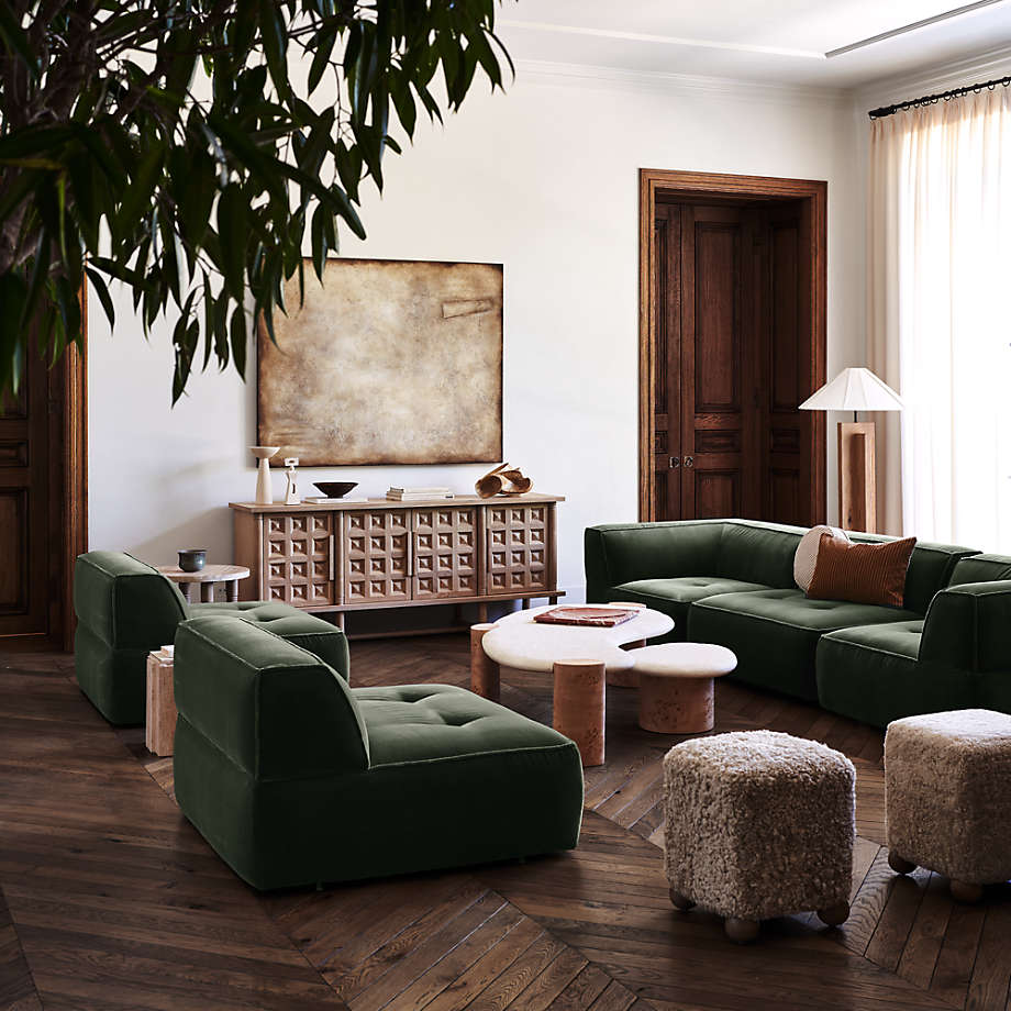 Sassolino Concrete and Burl Wood 68" Coffee Table by Athena Calderone thumbnail 6