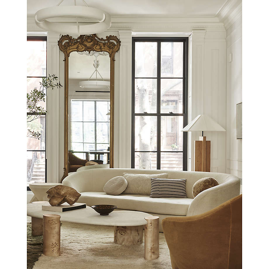 Sassolino Concrete and Burl Wood 68" Coffee Table by Athena Calderone thumbnail 9