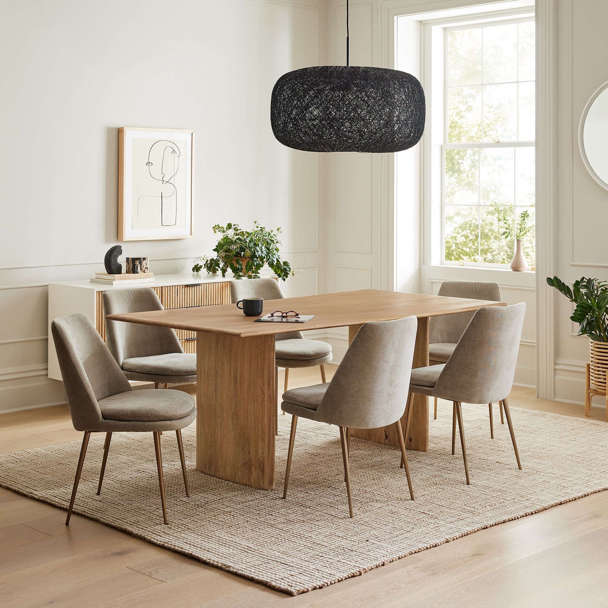 Anton Solid Wood Dining Table thumbnail 2