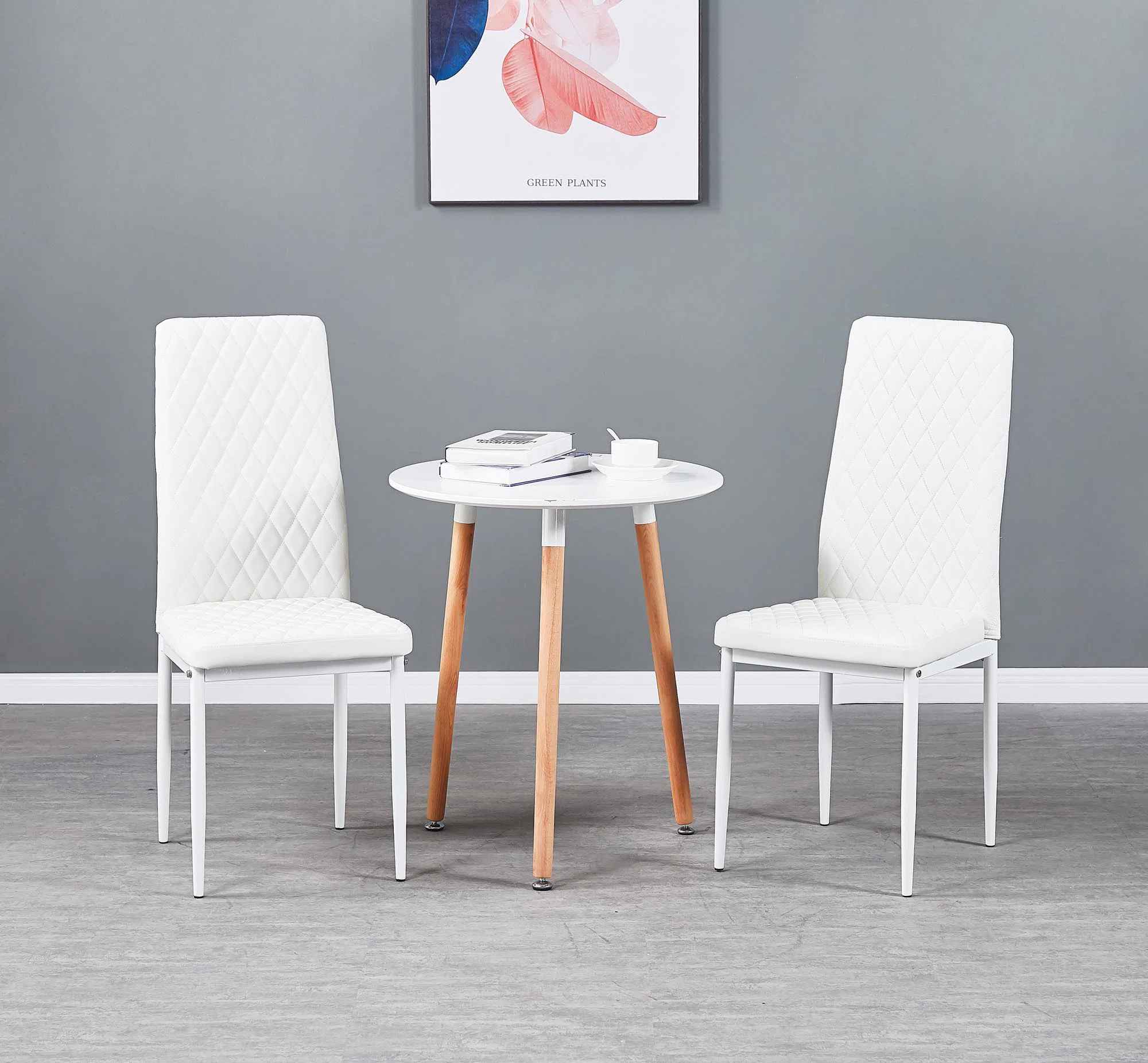 Modern Minimalist Leather Dining Chair-Set of 6 thumbnail 2