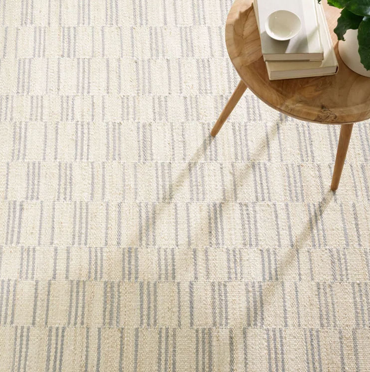 Leni Handmade Hand Loomed Pewter Blue Rug 9'x12' thumbnail 2