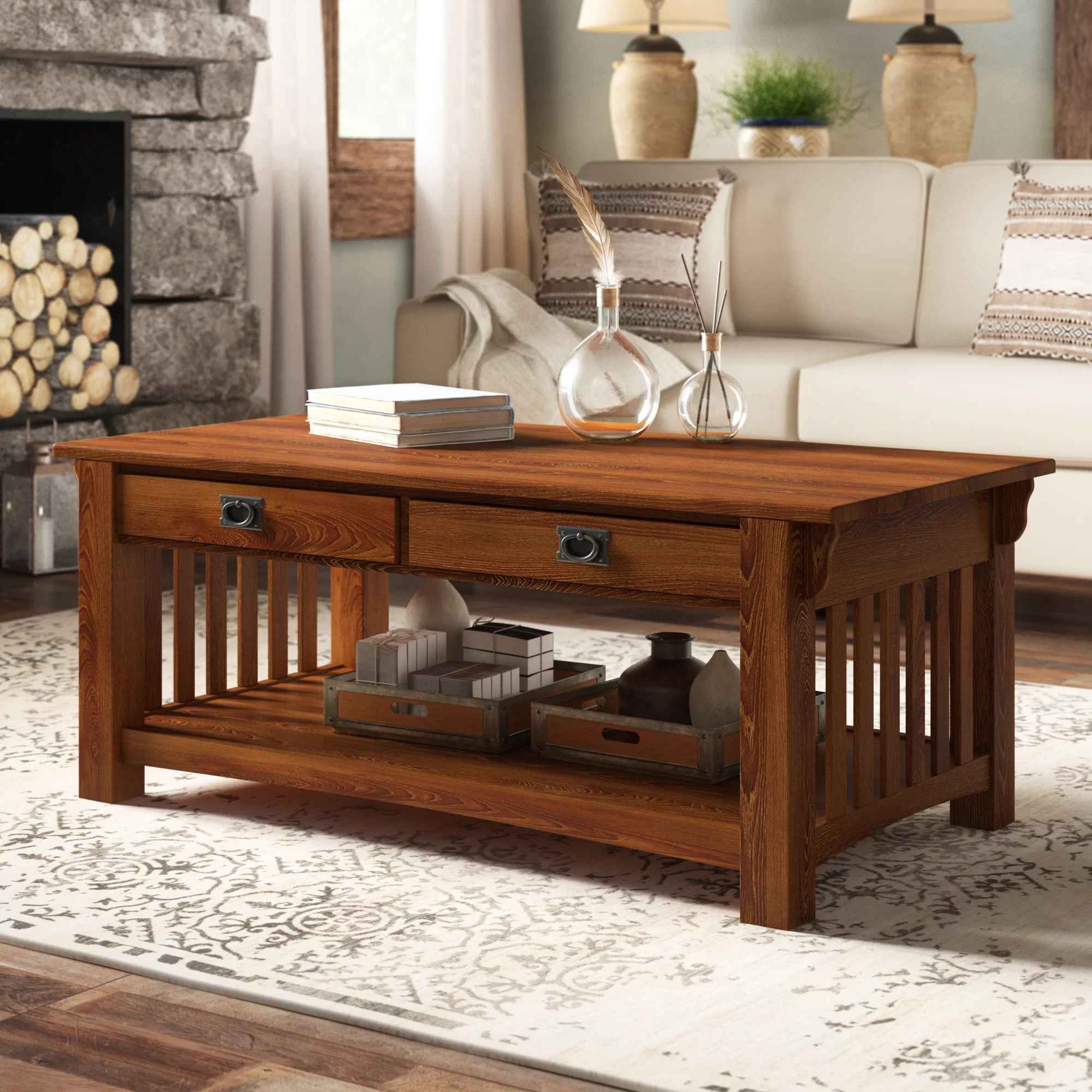 Brockton Solid Wood Coffee Table thumbnail 2