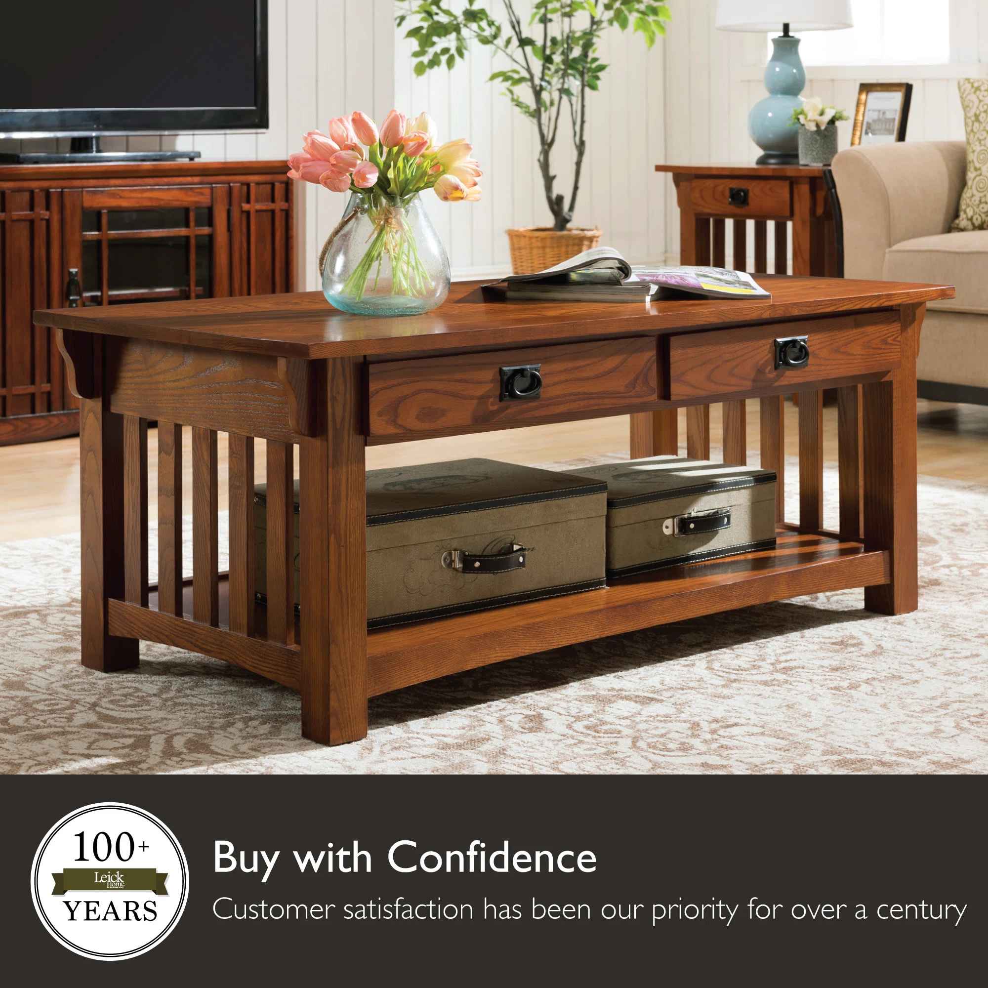 Brockton Solid Wood Coffee Table thumbnail 8
