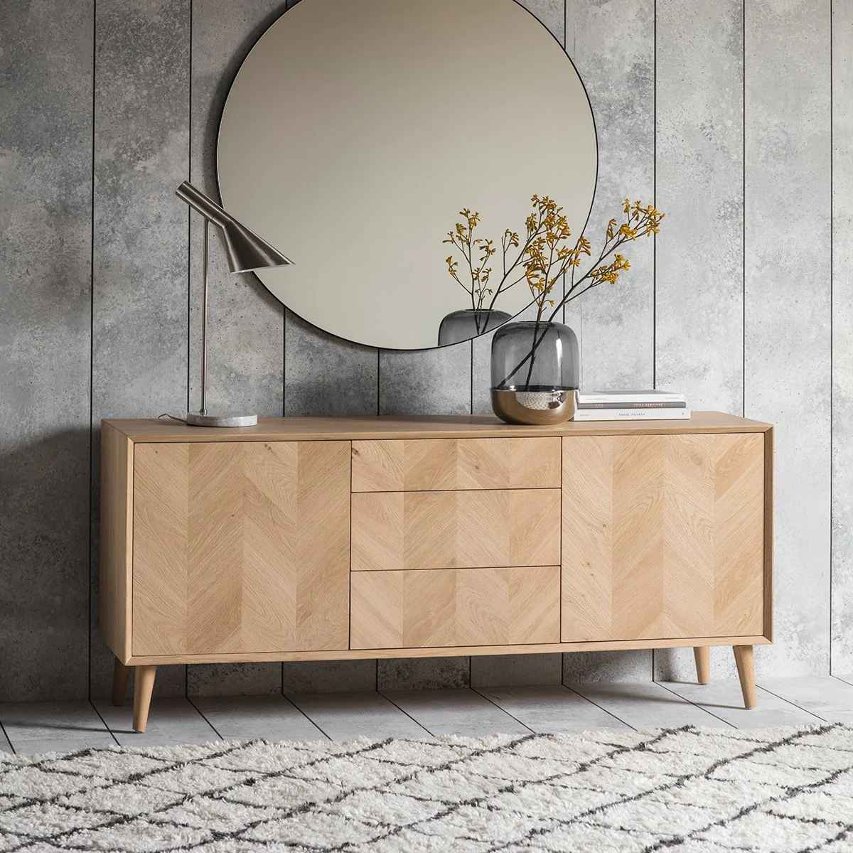 Gallery Interiors Milano 2 Door 3 Drawer Sideboard thumbnail 2