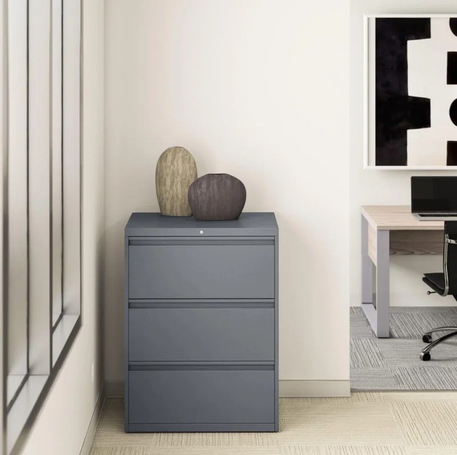 36'' Wide 3 Drawer Steel File Cabinet thumbnail 2