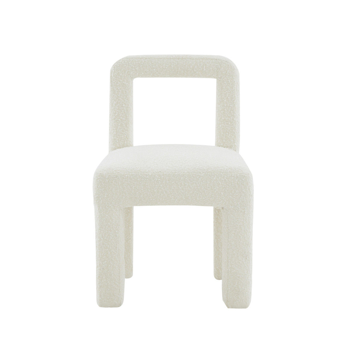 Cream Boucle Dining Chair thumbnail 3